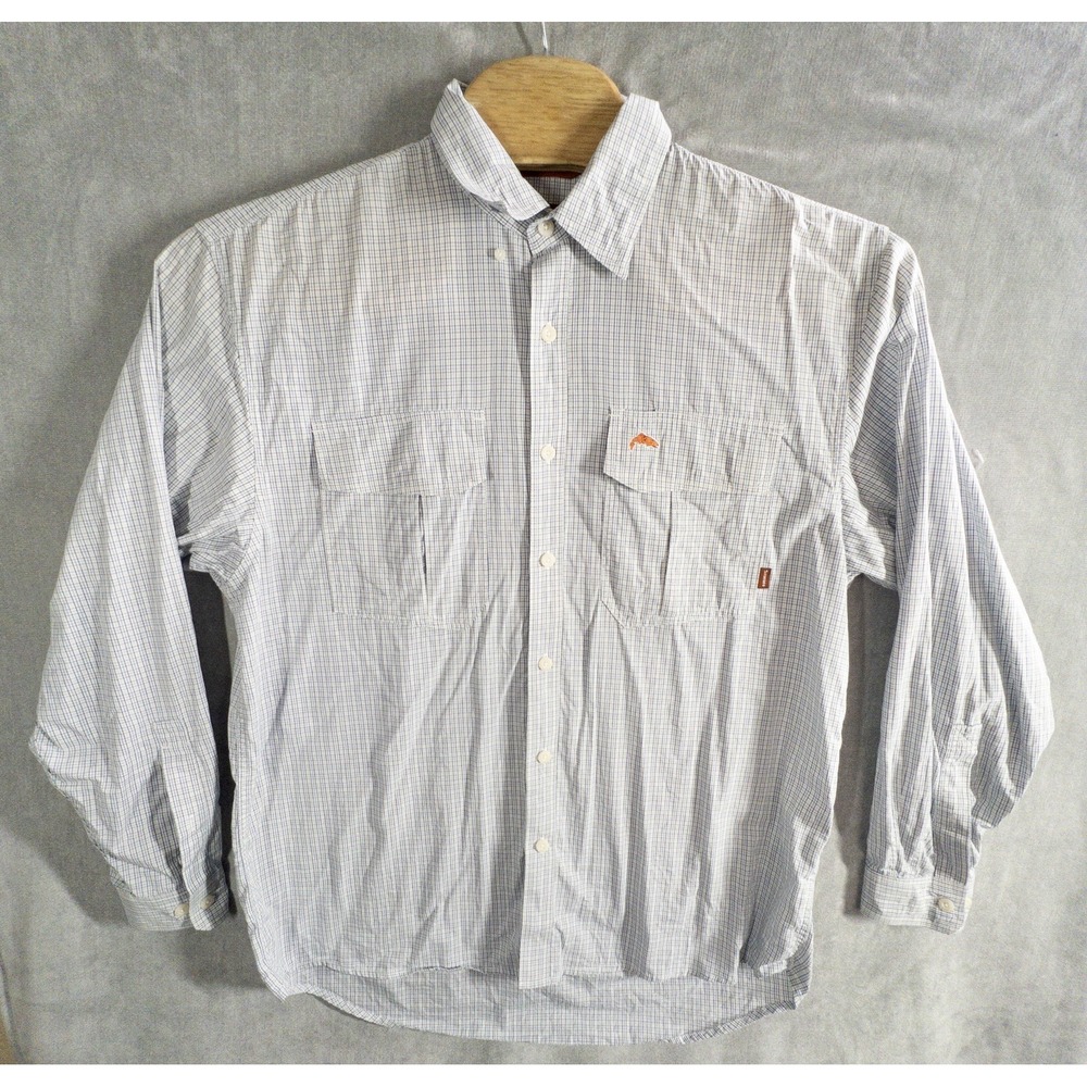 Simms Fishing Guide Mens Large Button Up Shirt Gorpcore Outdoor Performance Lake